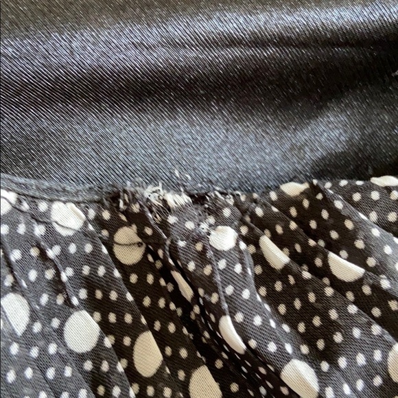 NWT Black Pleated White Dot Dress - Picture 3 of 3
